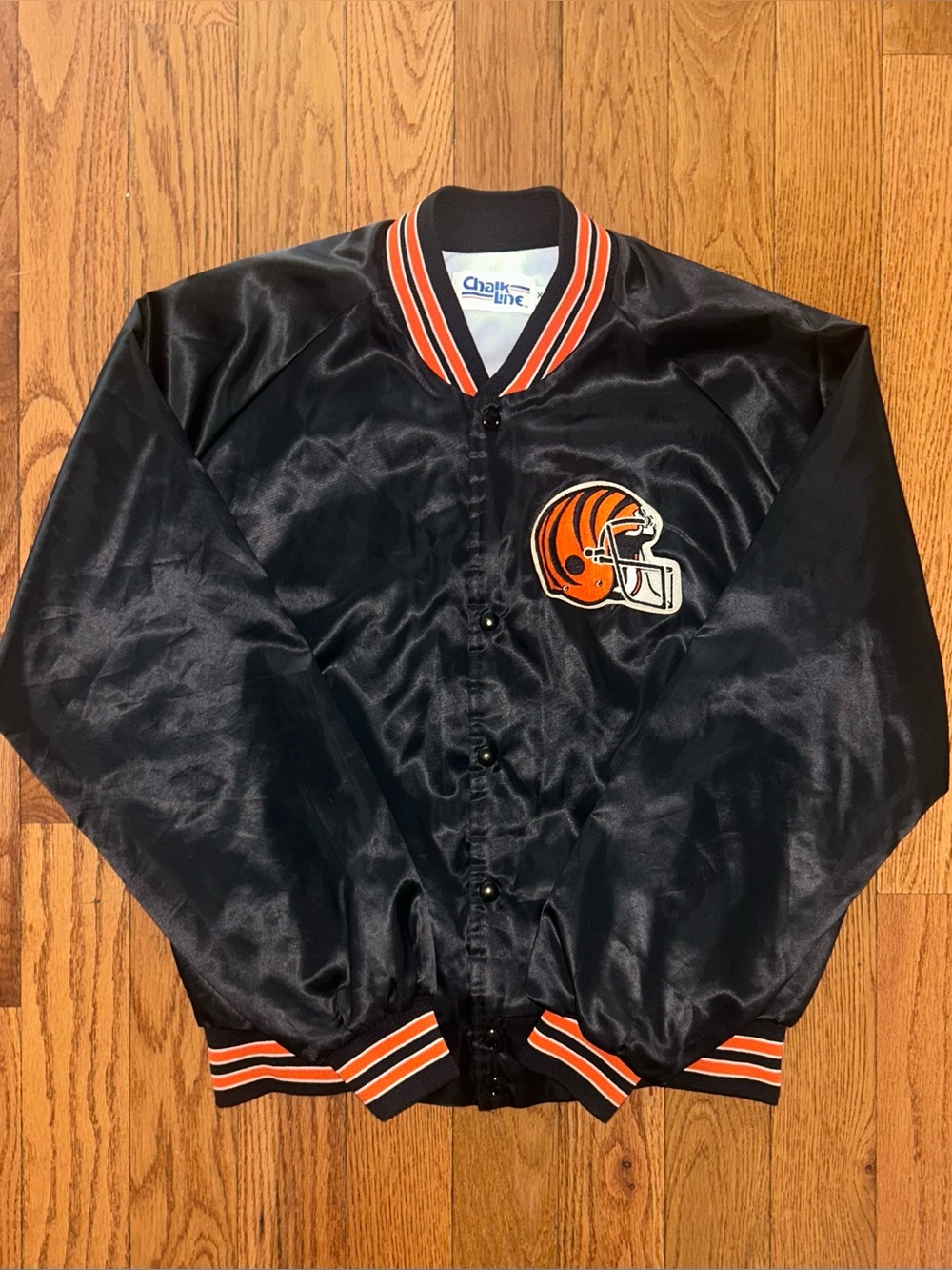 Cincinnati Bengals Chalk Line Vintage Doublesided Satin Jacket Size XL